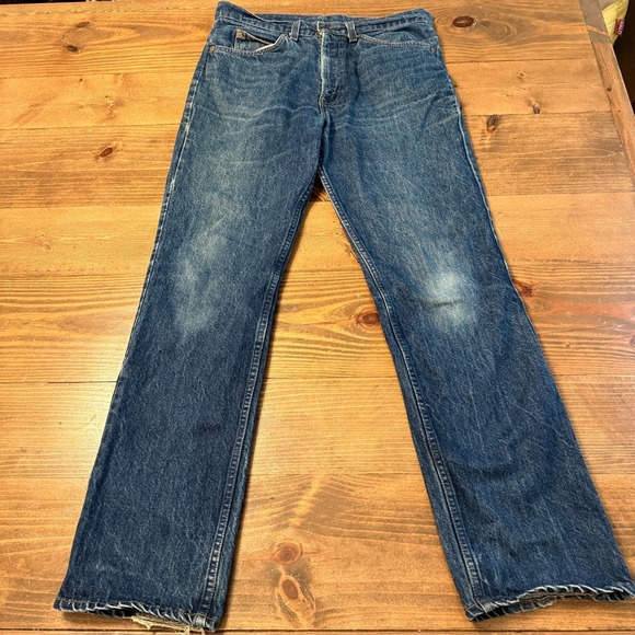 VTG Levi's 532 Orange Tab Vintage 80s Faded Indigo Denim Jeans USA 33x32 - Picture 1 of 9